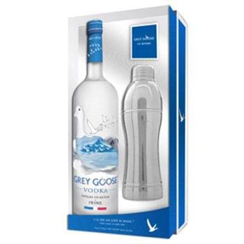 Gray Gose 750ml gift set with shaker-vodka-Allocated Liquor